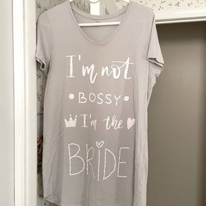 Never used ! Gray Bridal night gown